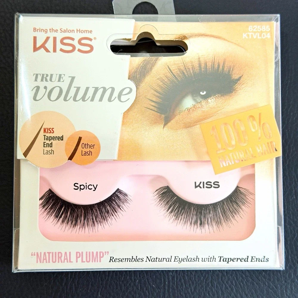 KISS True Volume Spicy Strip Eyelashes Long Black Natural Full Volume KTVL04